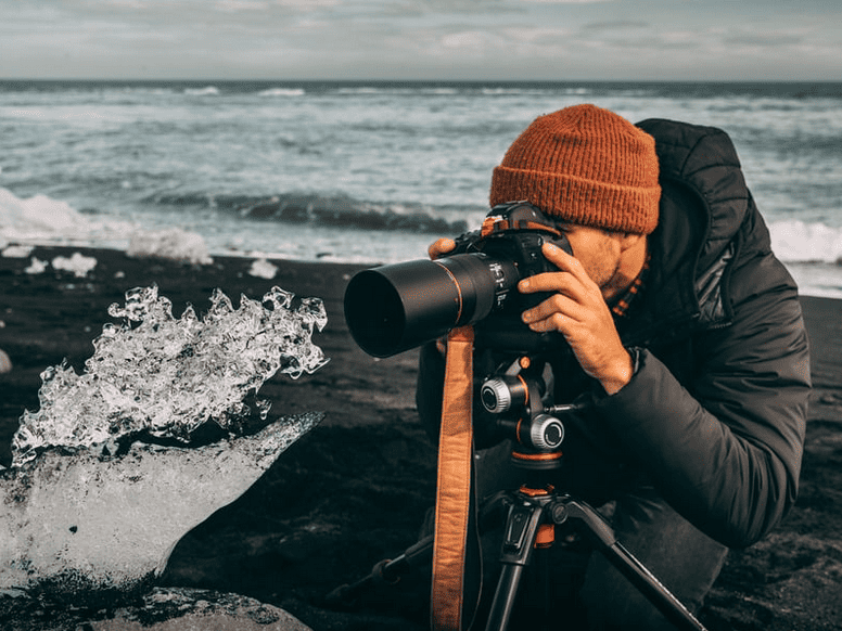trépied photo en Islande