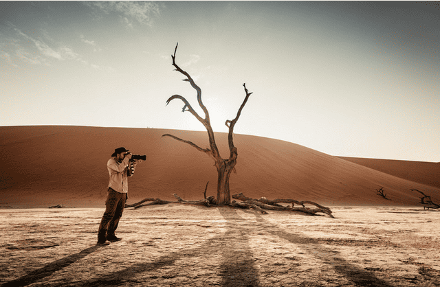 photographie en plein soleil Namibie